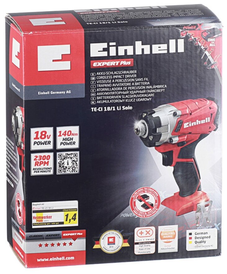 Einhell Шуруповерт аккумуляторный ударный Te-ci 18/1 Li - Solo 4510034 . - фотография № 10