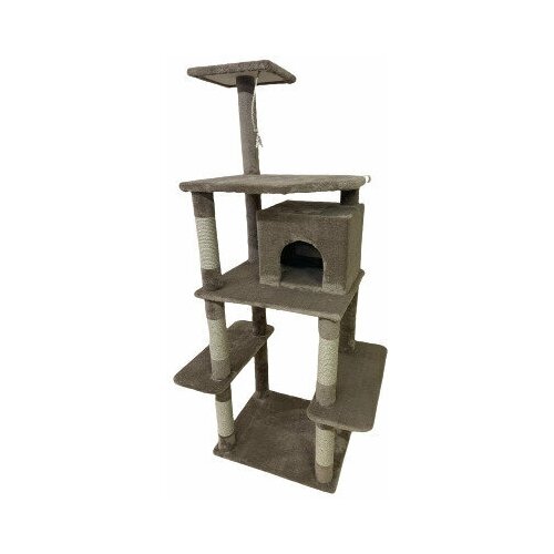 Игровой комплекс для кошек / когтеточка с лежанкой для кошек/ домик для кошки с когтеточкой К-06-06-02