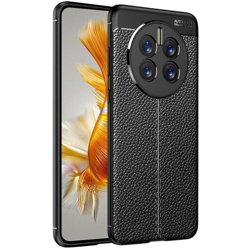 Накладка силиконовая для Huawei Mate 50 под кожу чёрная