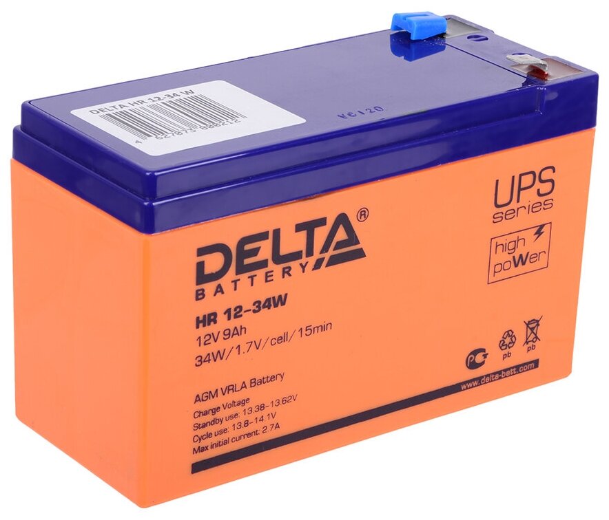 Аккумулятор Delta HR 12-34W 12V9Ah