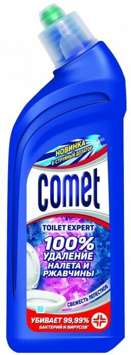 Комет Свежесть лепестков / Comet - Чистящее средство для туалета удаление налета и ржавчины 700 мл