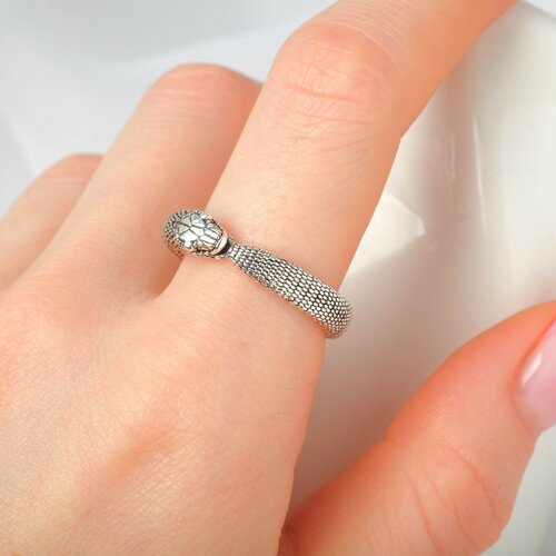 Кольцо, серебряный кольцо медь петелька цвет серебро безразмерное