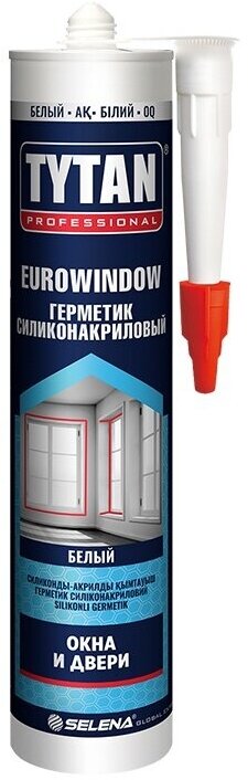 Титан EUROWINDOW Герметик силиконакриловый окна и двери (280мл)