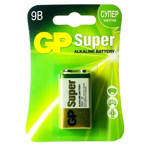 Элемент питания GP 1604A /6LR61 BL1 (арт. 225) батарейка gp super alkaline 6lr61 9 в bl1