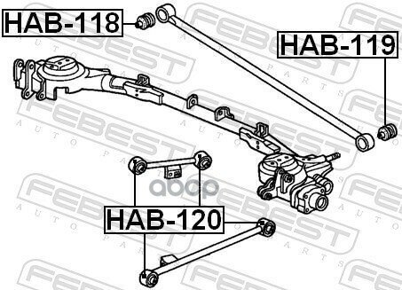 Сайленблок Задней Поперечной Тяги (Honda Hr-V Gh1/Gh2/Gh3/Gh4 1998-2005) Febest Febest арт. hab-119