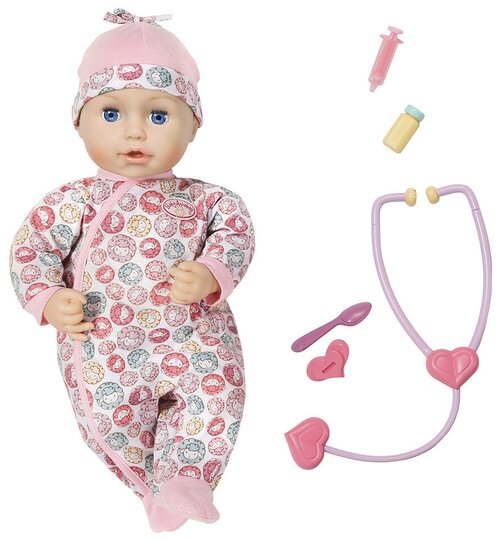 Интерактивная кукла Zapf Creation Baby Annabell Милли чувствует себя лучше 43 см 701-294 горчичный