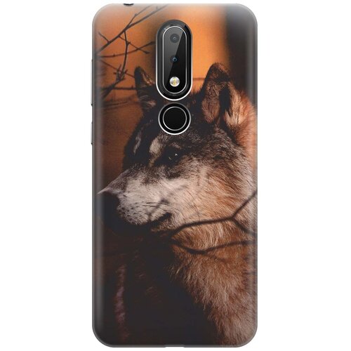 RE: PA Накладка Transparent для Nokia 6.1 Plus / X6 (2018) с принтом Красивый волк re pa накладка transparent для nokia 6 1 plus x6 2018 с принтом белочка