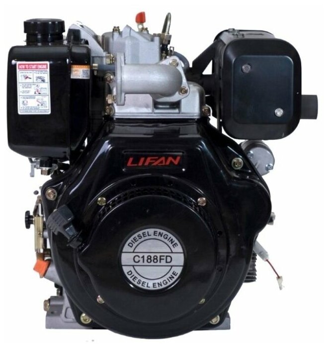 Двигатель дизельный Lifan C188FD электростартер (13 л.с., горизонтальный вал 25 мм)