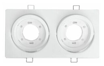 Встраиваемый поворотный двойной светильник IN HOME GX53R-2ST-W металл под GX53 230В белый 4690612021553