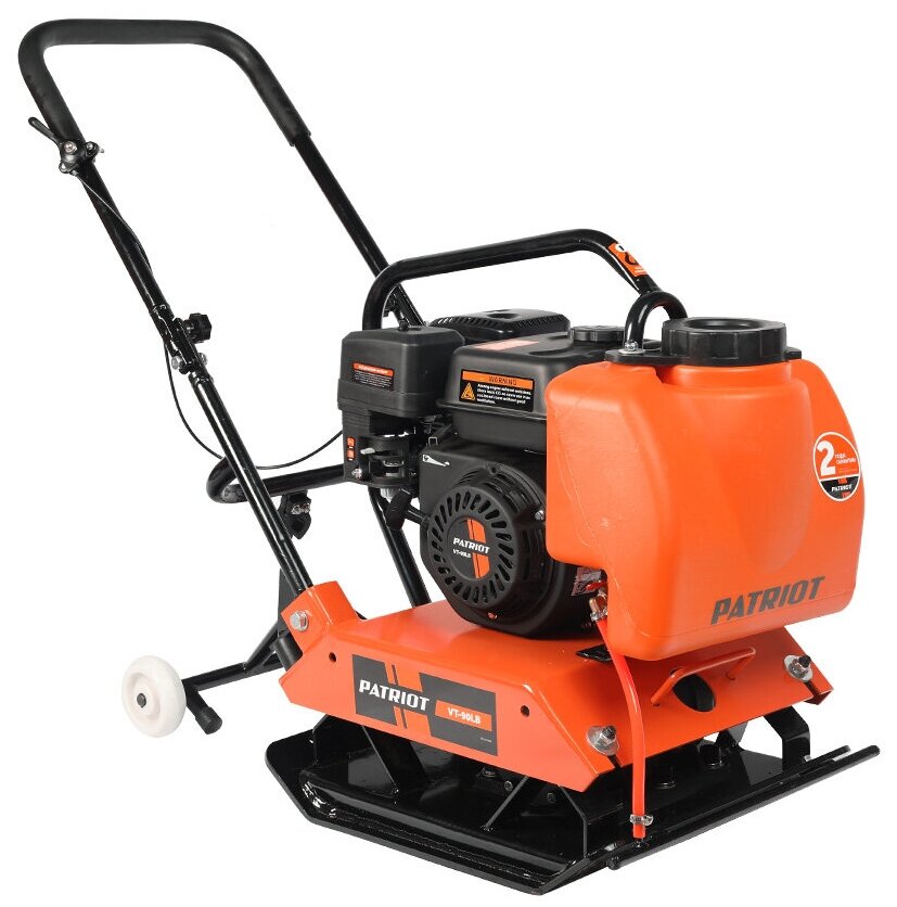 Виброплита PATRIOT VT-90LB, Loncin G200F 6,5 л/с, плита - 560х450 мм, 90 кг, бак д/воды.