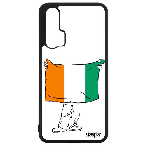 фото Чехол на мобильный nova 5t, "флаг кот-д'ивуар с руками" государственный патриот utaupia