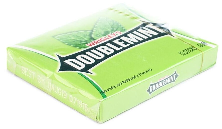 Жевательная резинка Wrigley Doublemint 15 пластинок (США) - фотография № 2