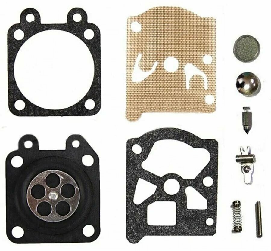 Ремкомплект карбюратора для китайской бензокосы триммера (косы) 43-52 куб.