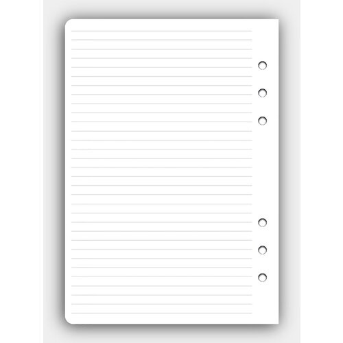 Сменный блок А5 в линию для ежедневников и тетрадей на 6 кольцах.