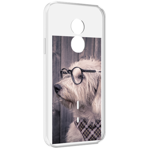 Чехол MyPads Собака-в-очках для Doogee S51 задняя-панель-накладка-бампер
