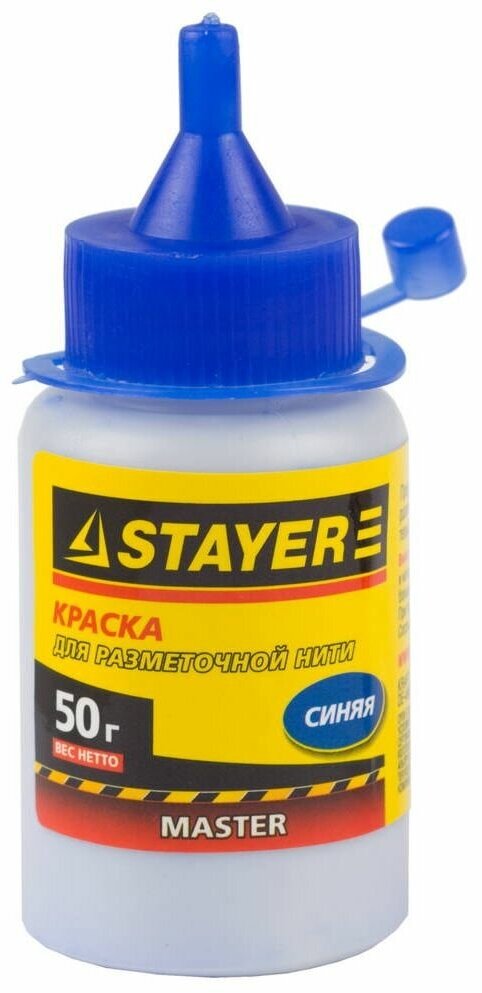 Синяя краска для малярных разметочных шнуров STAYER 50 гр (0640-1_z01)