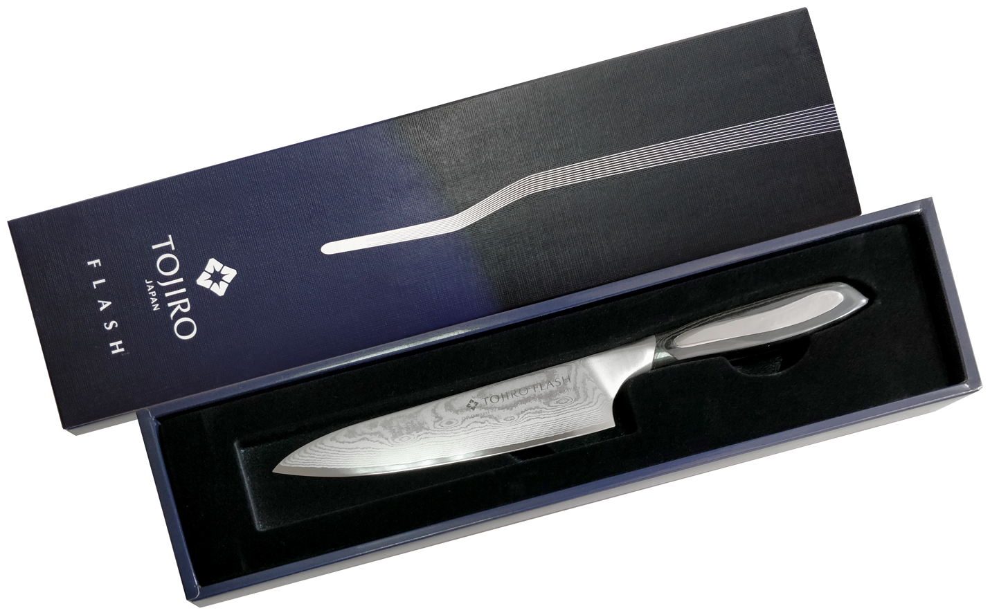 Нож шеф Tojiro Flash, 160 мм, сталь VG10, 63 слоя, рукоять микарта - фото №8