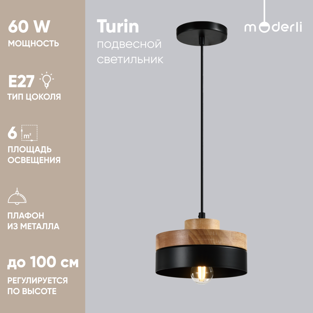 Светильник подвесной Moderli V10478-1P Turin