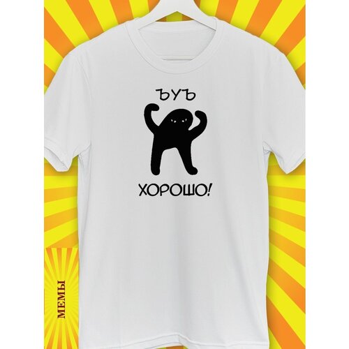 фото Футболка hilari, размер 46, черный, белый