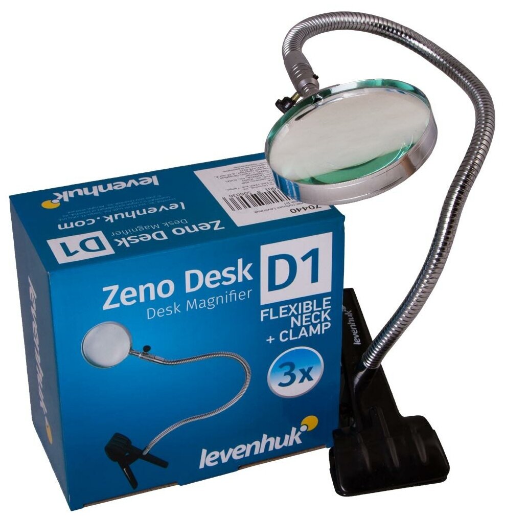 Лупа LEVENHUK Zeno Desk D1 черный/серебристый - фото №2