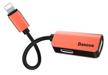 Адаптер CALL37-17 Baseus iP Male to iP+iP Female Adapter L37 Blush