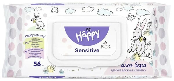 Влажные салфетки Bella Baby happy Sensitive