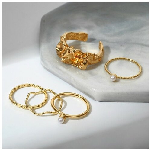 Кольцо Queen Fair, мультиколор кольцо formygirl бижутерный сплав золочение жемчуг пресноводный размер 17 белый золотой