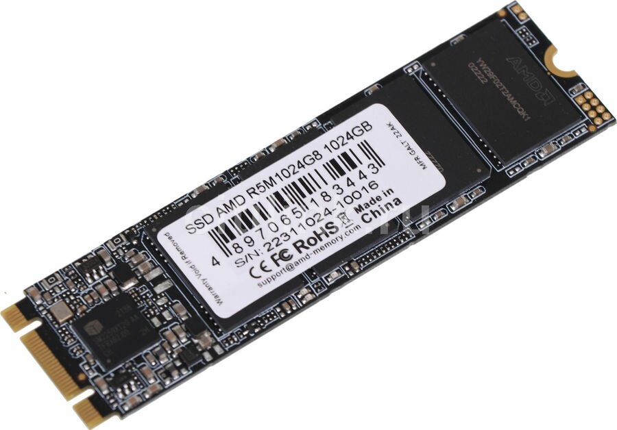 SSD накопитель AMD Radeon R5M1024G8 1ТБ, M.2 2280, SATA III, M.2