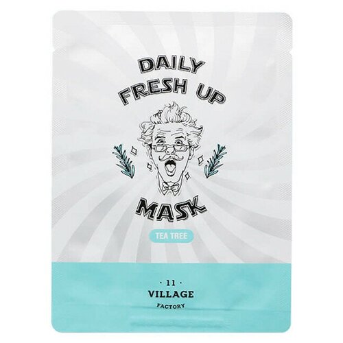 Купить VILLAGE 11 FACTORY Успокаивающая тканевая маска с экстрактом чайного дерева Daily Fresh Up Mask Tea Tree, 20 г.