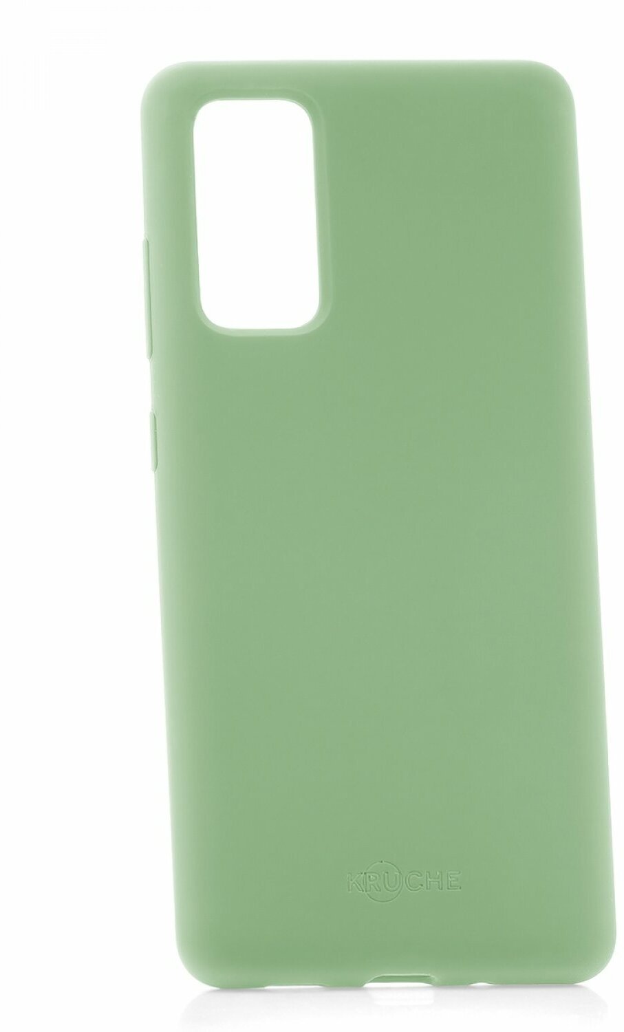 Чехол на Samsung Galaxy S20 FE Kruche Silicone Plain зеленый, противоударный пластиковый кейс, силиконовый бампер, софт тач накладка с защитой камеры