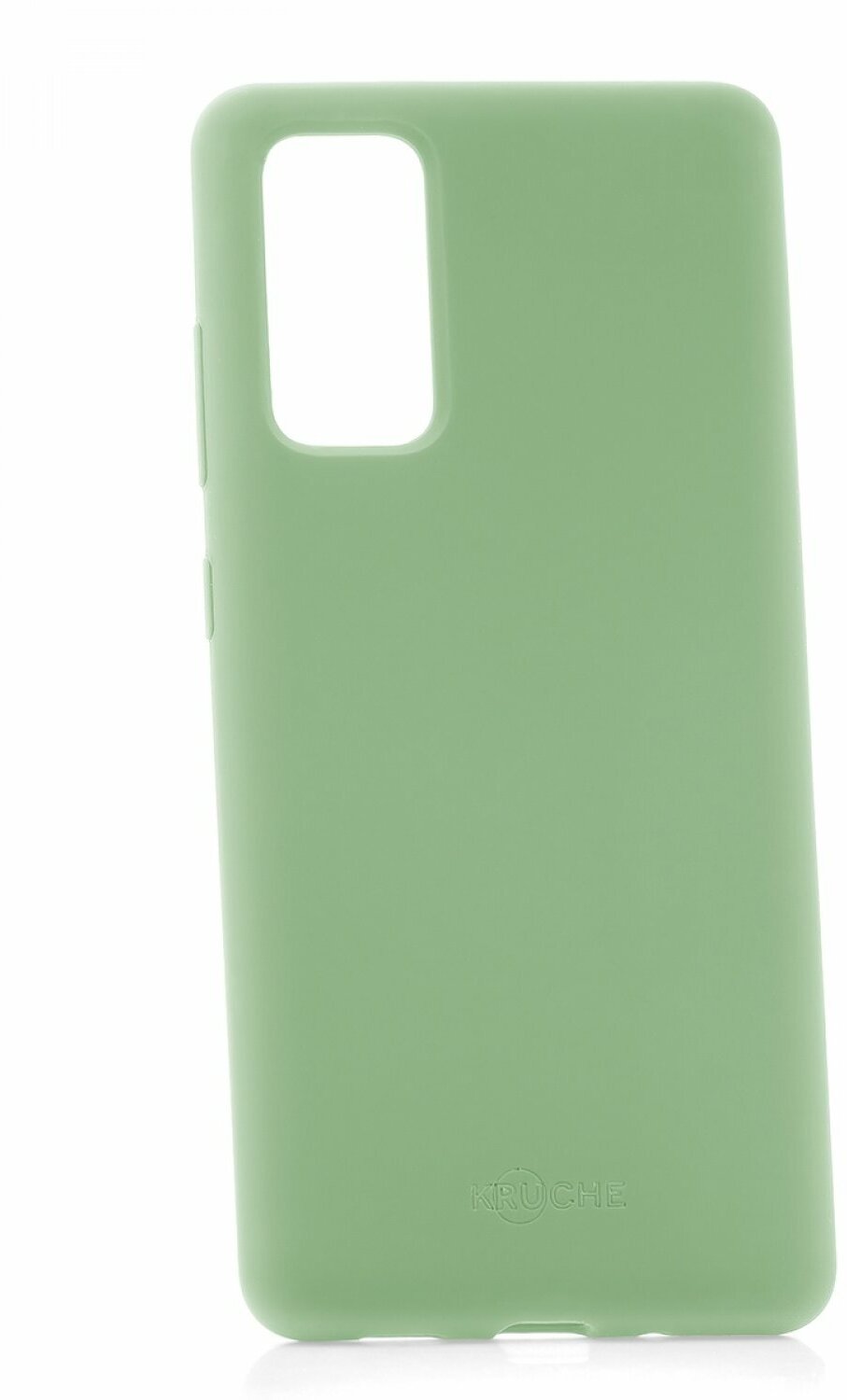Чехол на Samsung Galaxy S20 FE Kruche Silicone Plain зеленый,противоударный пластиковый кейс,силиконовый бампер,софт тач накладка с защитой камеры
