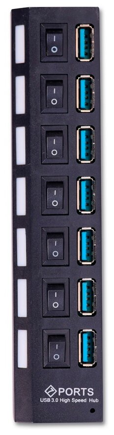 USB 30 хаб SmartBuy с выключателями 7 портов SBHA-7307-B черный