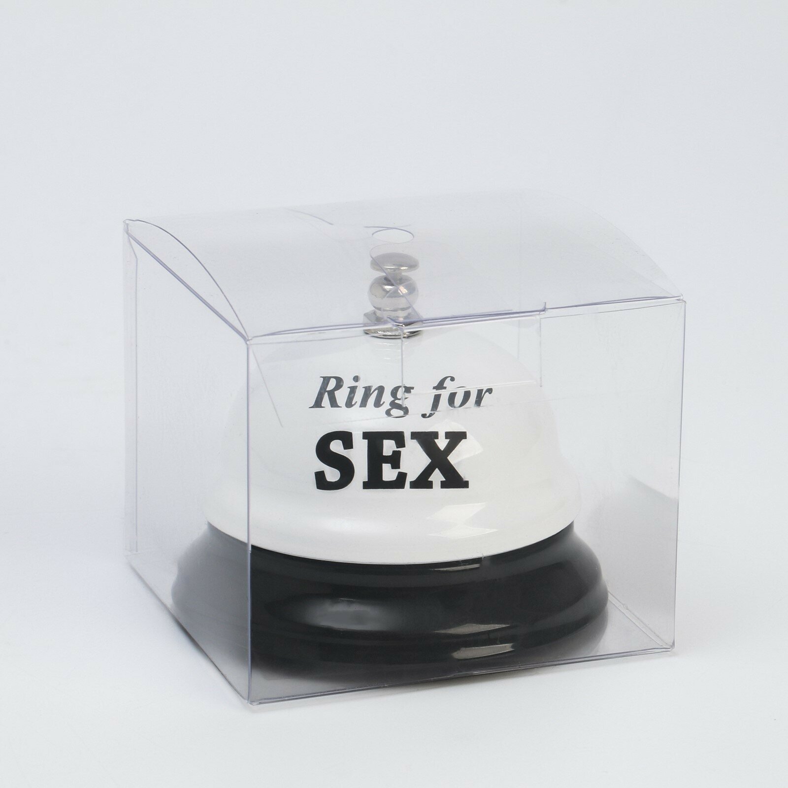 Звонок настольный "Ring for a sex", 7.5 х 7.5 х 6 см, белый (1шт.)