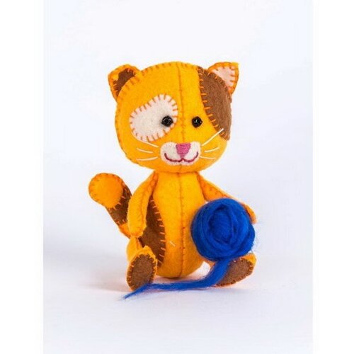 фото Набор для изготовления игрушки из фетра "котёнок рыжик", 11.5 см кукла перловка