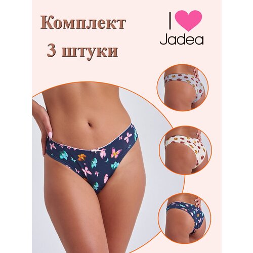 Трусы Jadea, 3 шт., размер 2, мультиколор трусы jadea размер 2 черный