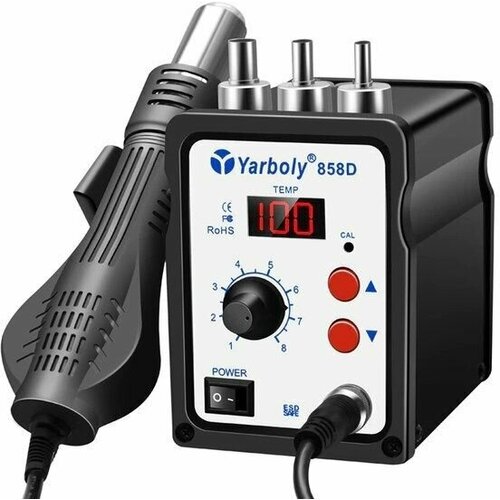 Паяльная Станция Yarboly 858D black с Паяльным Термо Феном и Цифровой Индикацией