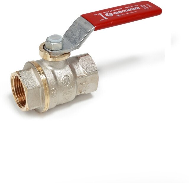 фото Шаровой кран латунный полнопроходной 1 1/4" ВР, ручка рычаг, Giacomini DADO R910X026 lnd