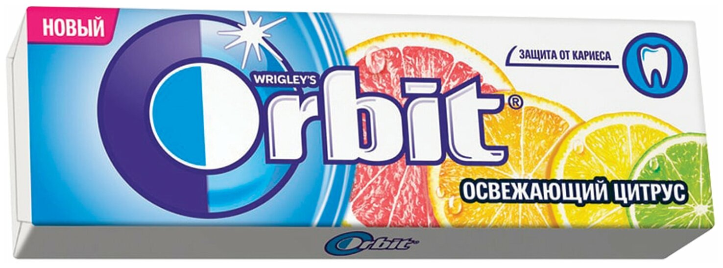 Освежающие конфеты Orbit Освежающий Цитрус 13,6 г (30 штук в упаковке) - фотография № 3