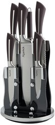 Набор Alpenkok AK-2091/AK-2095, 5 ножей, ножницы и мусат с подставкой