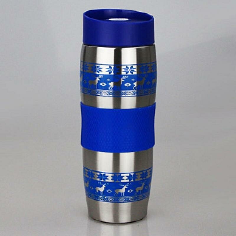 Термокружка Alpenkok Олени 400ml Blue AK-04023A