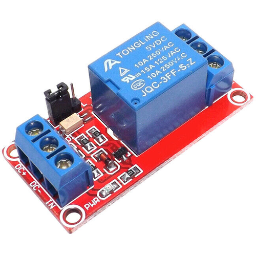 Одноканальный релейный модуль постоянного тока 5V 10А электромеханический & Реле 1-канальный 1-ряд DC 5В & Один канал 1-полосный