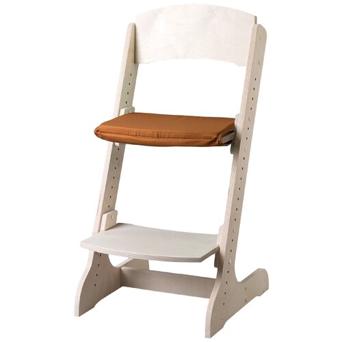 фото Набор: растущий стул alpika-brand eco materials сlassic, natural плюс подушка на сидение коричневая