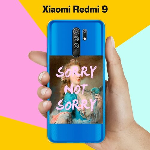 Силиконовый чехол Sorry на Xiaomi Redmi 9 жидкий чехол с блестками i am sorry картина на xiaomi redmi 6a сяоми редми 6а