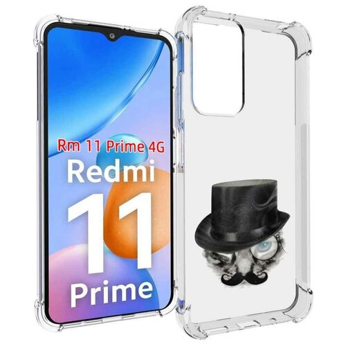 Чехол MyPads интелегентный кот для Xiaomi Redmi 11 Prime 4G задняя-панель-накладка-бампер