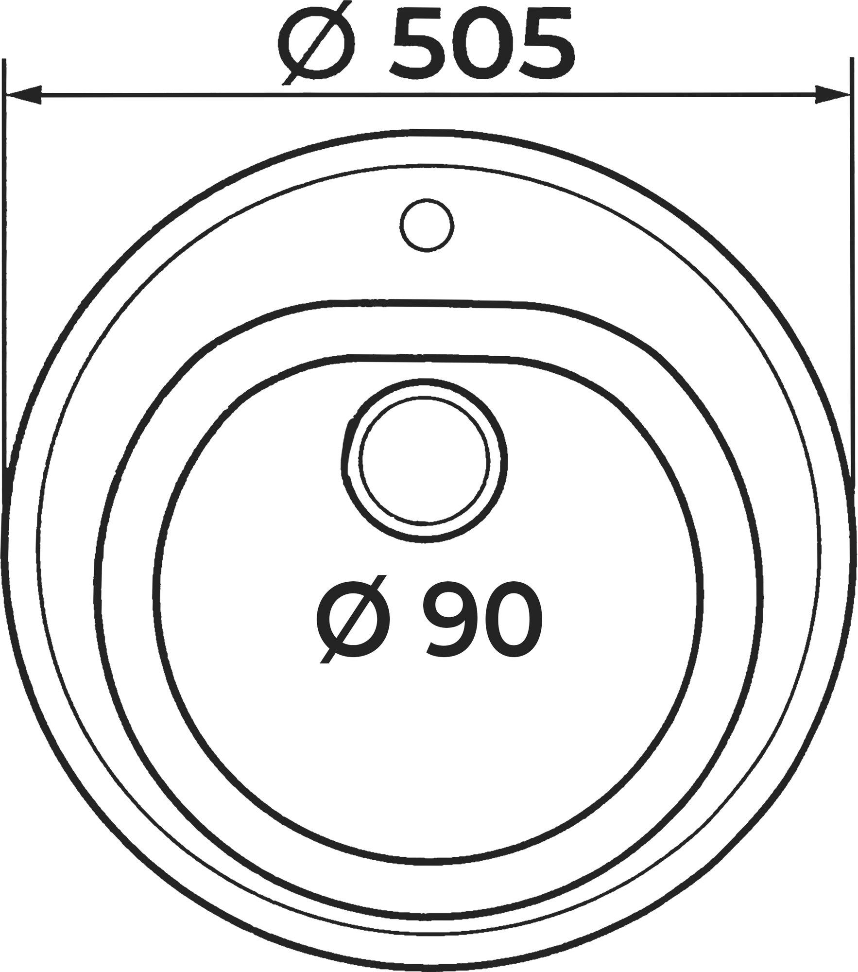Мойка кухонная накладная круглая GranRus диаметр 50,5 см литьевой мрамор, с сифоном, Россия, темно-серый - фотография № 4