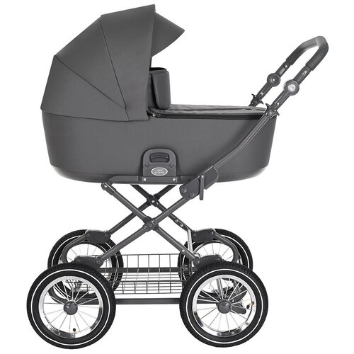 Коляска Roan Bass Next Classic короб Steel Grey/12d/ руч.Серый