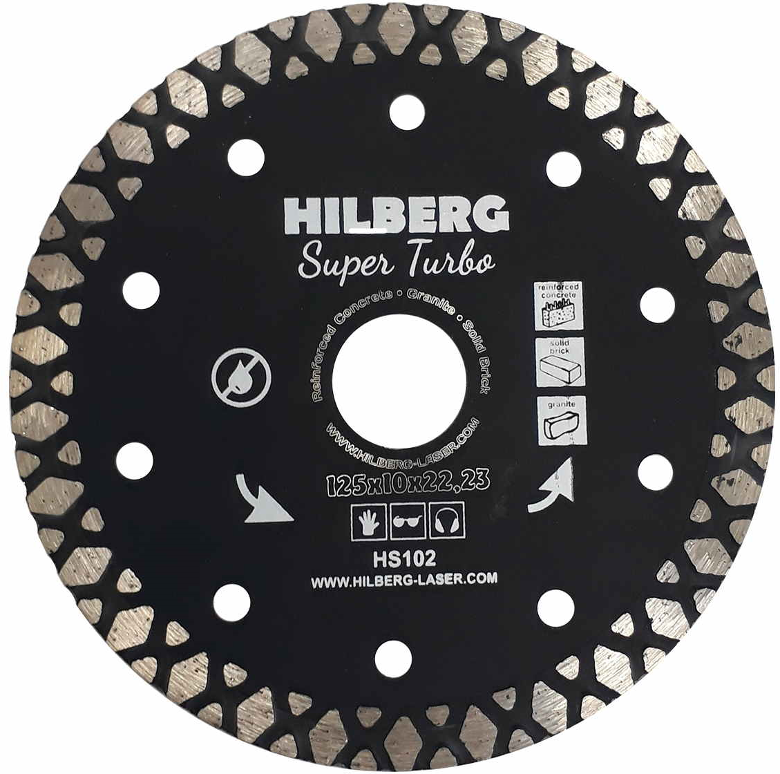 Hilberg Диск алмазный Hilberg Super Turbo 125*22,23*10 HS102 .