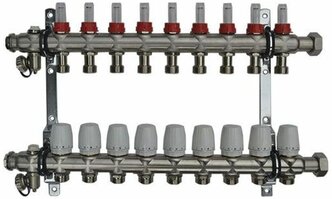 Коллектор с расходомерами в сборе на 9 выходов TeRma