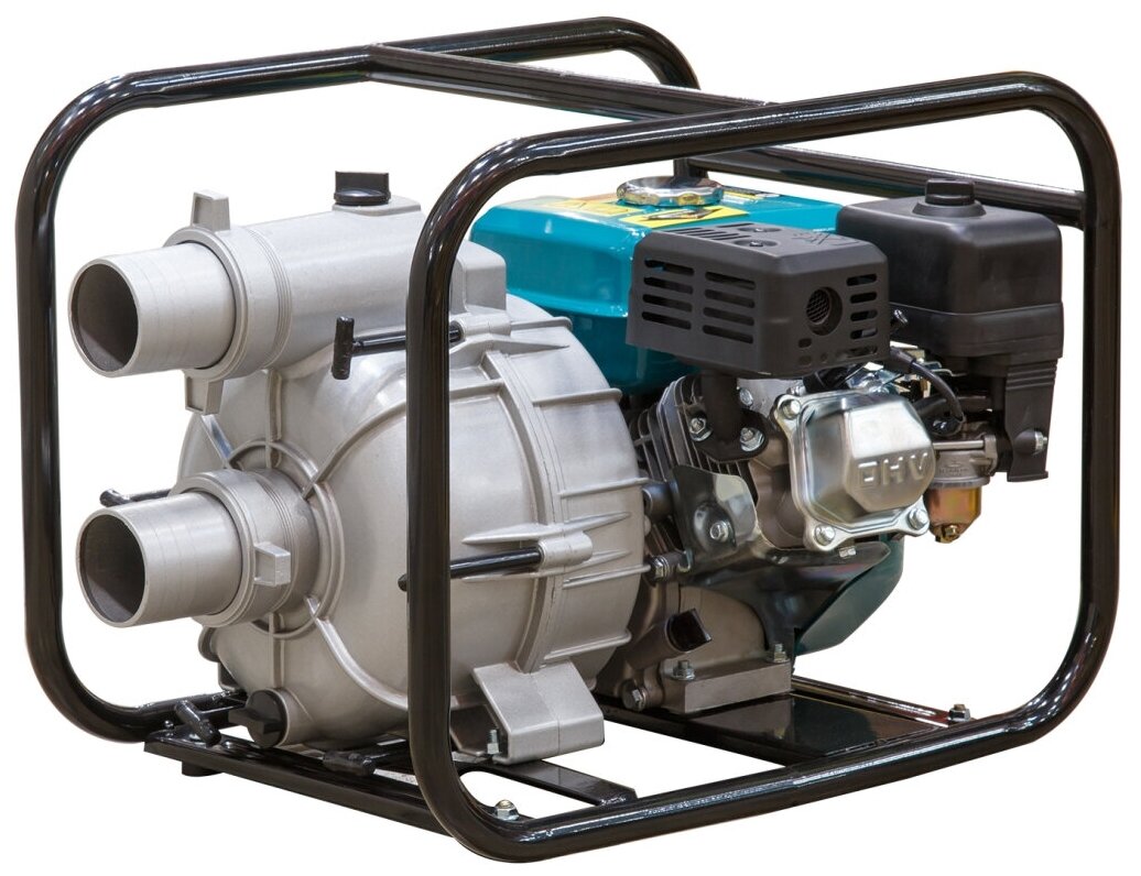 Мотопомпа бензиновая ECO WP-1404D (для загрязнённой воды, 5,2 кВт, 1400 л/мин, 3") - фотография № 2
