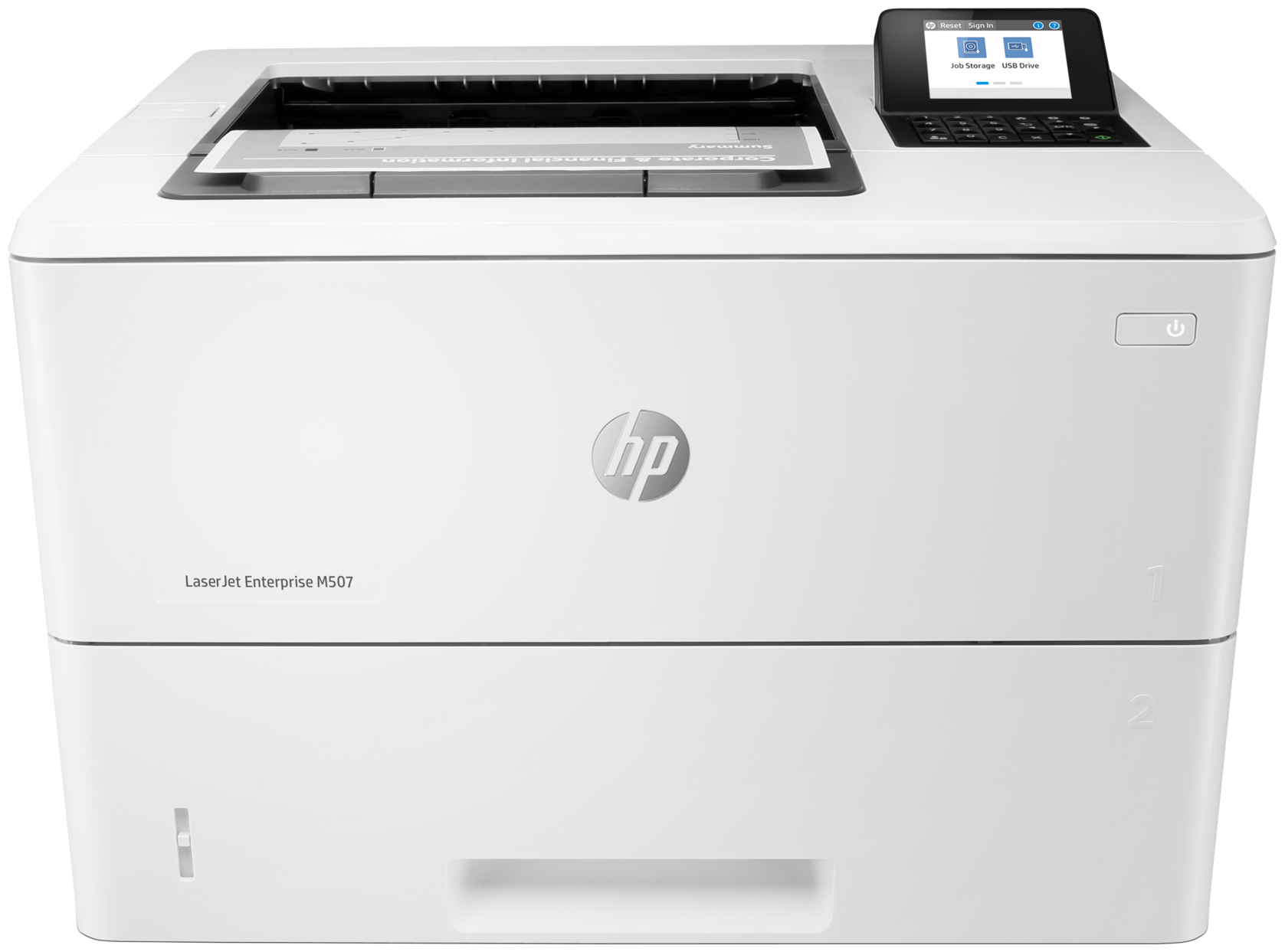 Принтер лазерный HP LaserJet Enterprise M507dn лазерный, цвет: белый [1pv87a] - фото №1
